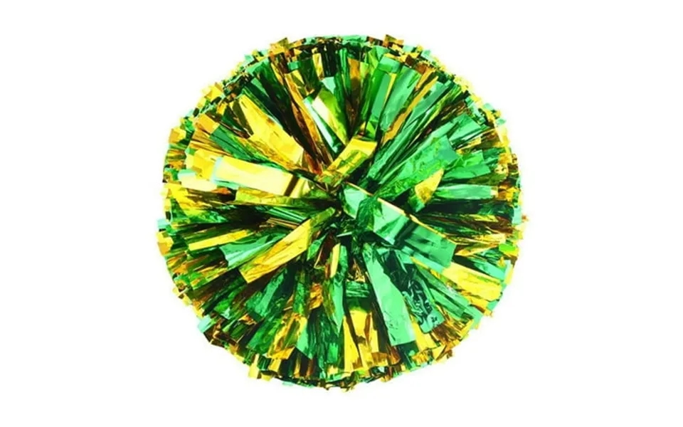 2pcs 12 Cheerleading Pom Poms Metallic Foil & Plastic Ring For Cheer Sport Kids Adults Team Spirit Cheering