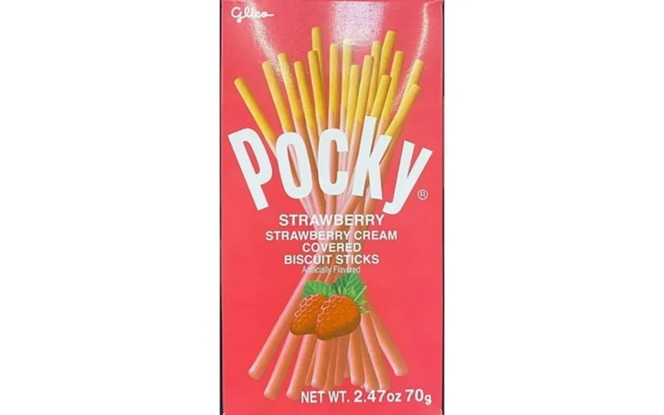 2x Glico Pocky Strawberry Cream Covered Biscuit Sticks 2.47 Oz Box - 2 Pack