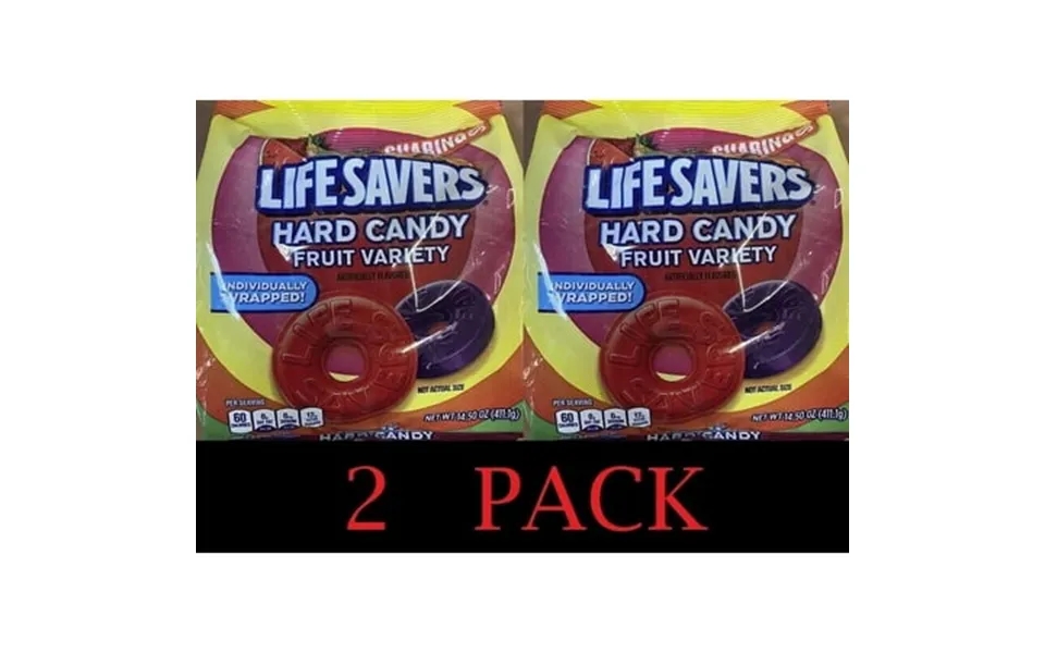2x Lifesavers Fruit Variety Breath Mints Bulk Hard Candy 14.5 Oz Bag - 2 Pack