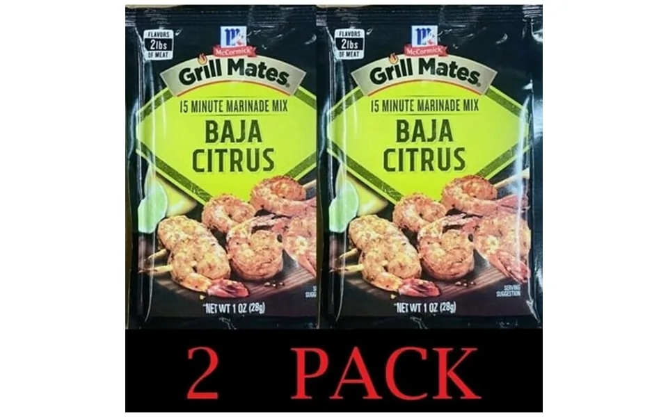 2x Mccormick Grill Mates Baja Citrus 15 Minute Seasoning Marinade Mix 1 Oz 2 Pk