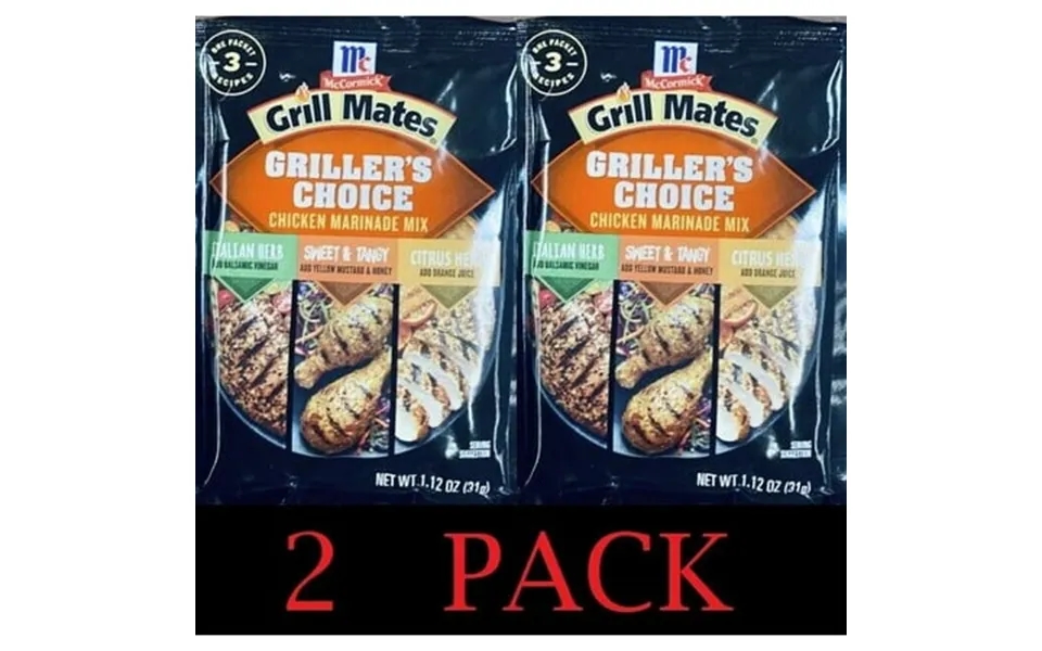 2x Mccormick Grill Mates Grillers Choice Chicken Marinade Mix 1