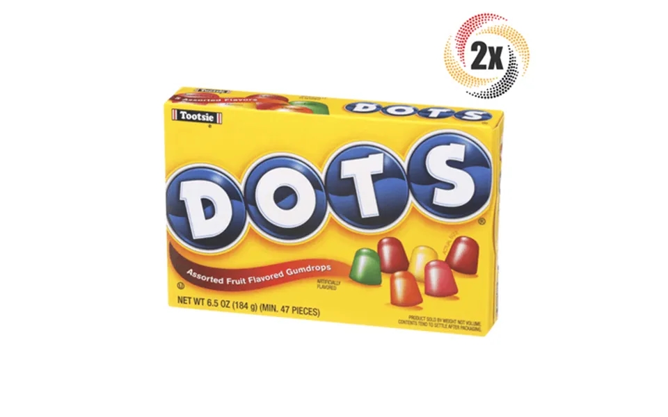 2x Packs Tootsie Dots Assorted Fruit Flavored Gumdrops Theater Box Candy 6