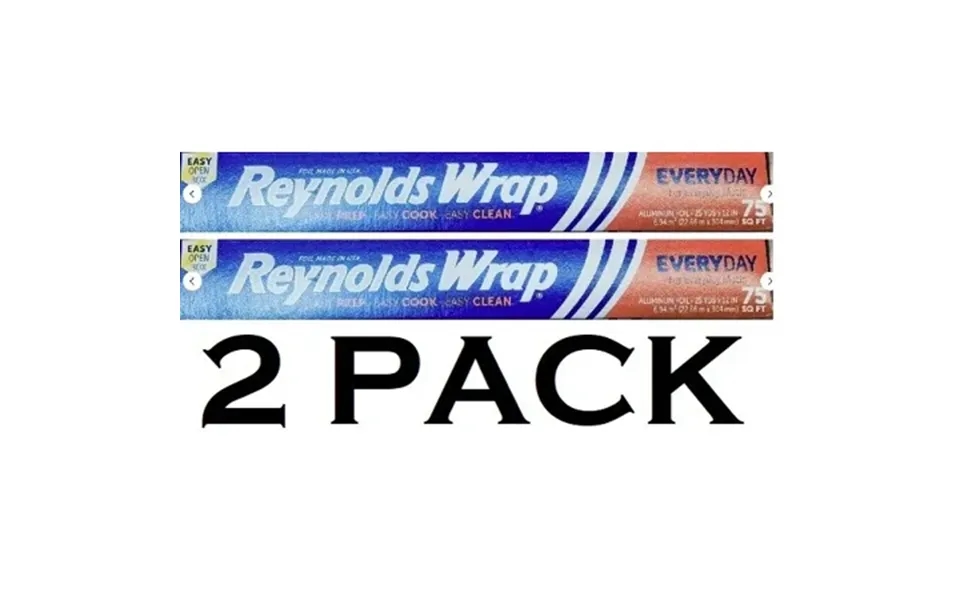 2x Reynolds Wrap Aluminum Foil Everyday Roll 75 Square Feet - New