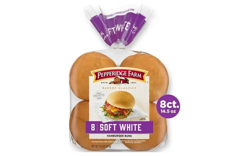2x-pepperidge Farm Soft White Hamburger Buns 8-count Bag