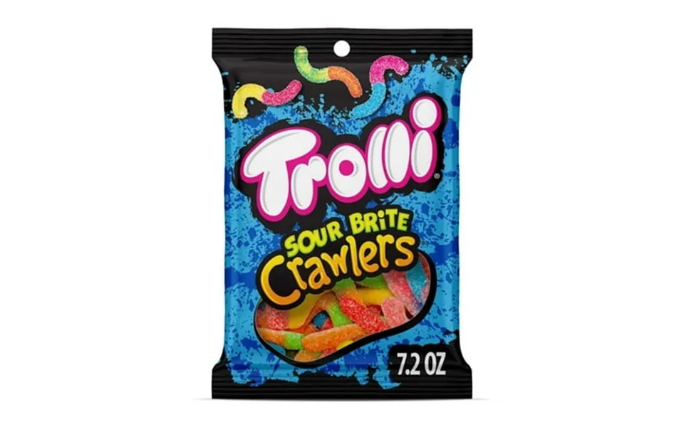 2x-trolli Candy Sour Brite Crawlers Gummi Worms - 7.2oz