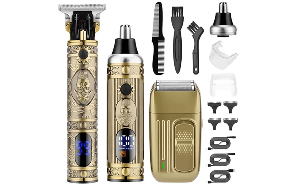 3 In 1 Beard Trimmer Sets For Men - Cordless Beard Trimmer For Men Hair Clippers Nose Hair Trimmer Kit