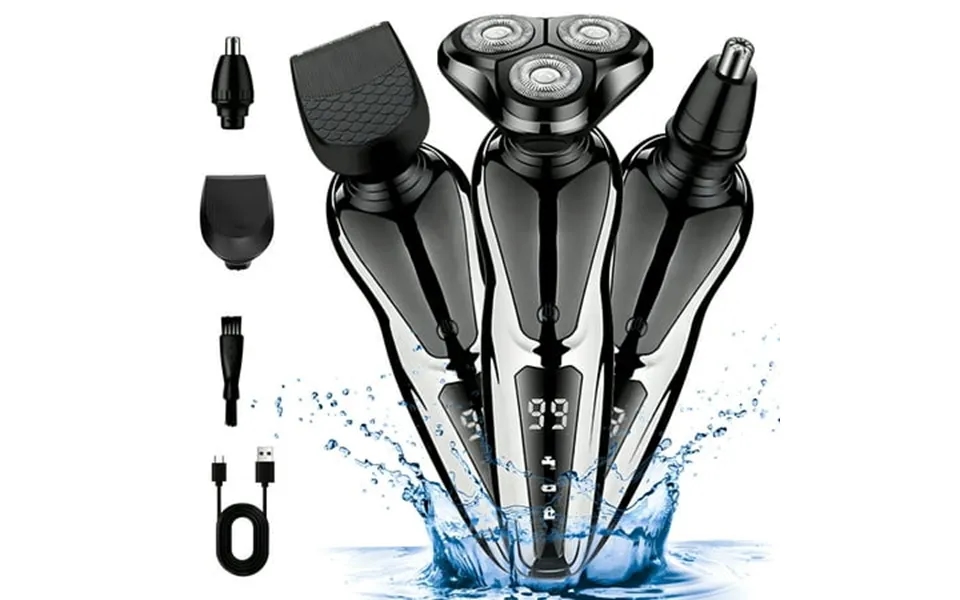 3 In 1 Electric Razor For Men Beard Trimmer With High-speed Motor Professional Electric Shavers Rotary Nose Trimmer