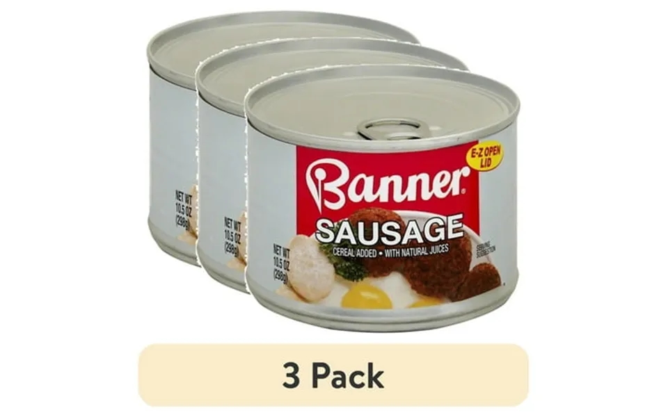 3 Pack Banner Sausage Canned Sausage 10.5 Oz.