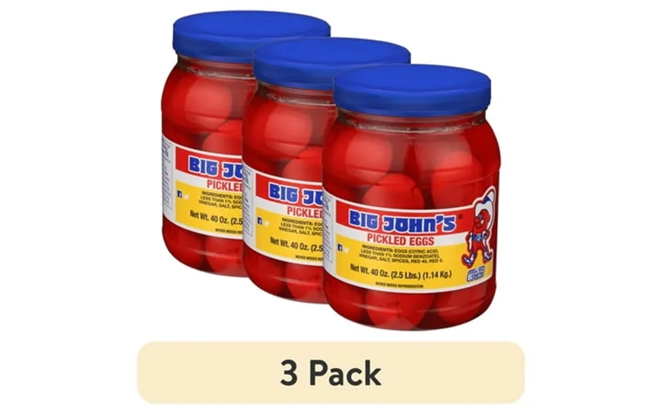 3 Pack Big John S Ready To Eat Pickled Eggs 40oz Jar Contains Eggs