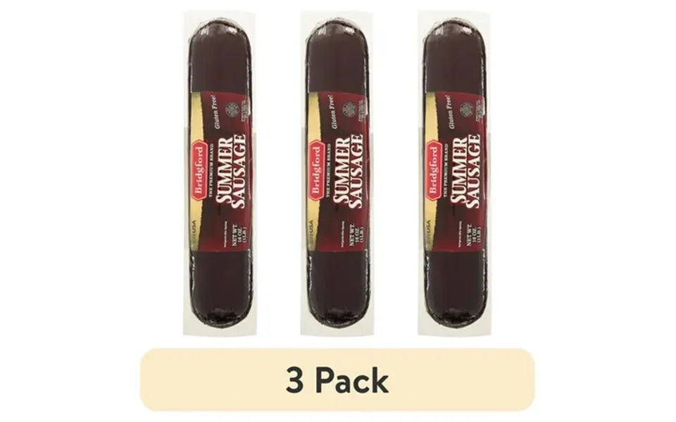 3 Pack Bridgford Gluten-free Fully Cooked Original Summer Sausage 16 Oz Pack