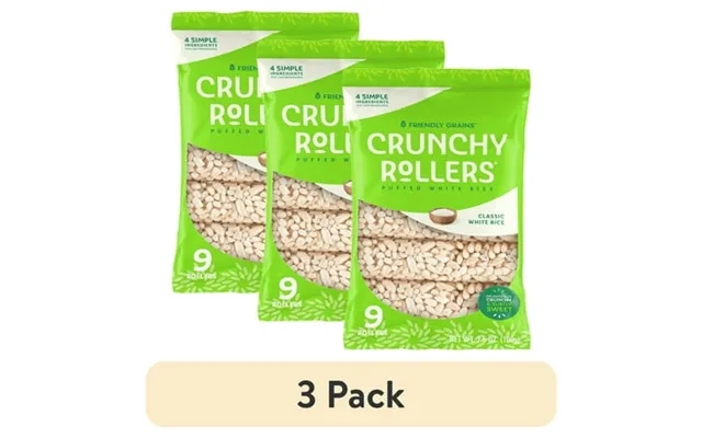 3 Pack Friendly Grains Crunchy Rollers Classic White Rice 9ct product image
