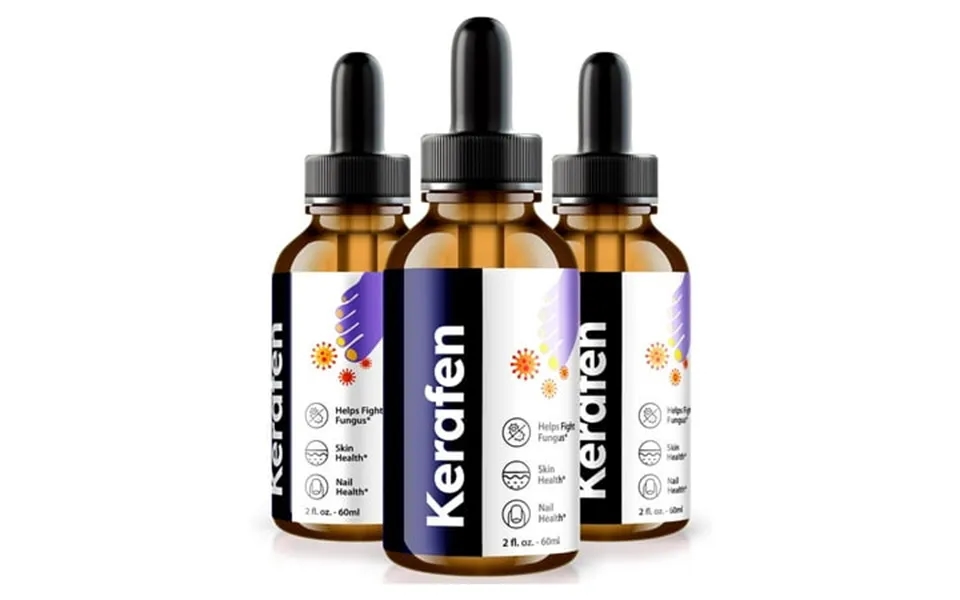 3 Pack Kerafen Drops Kerafen For Toenail - All Natural Solution For Nail Health Maximum Strength Skin Support Liquid Sup