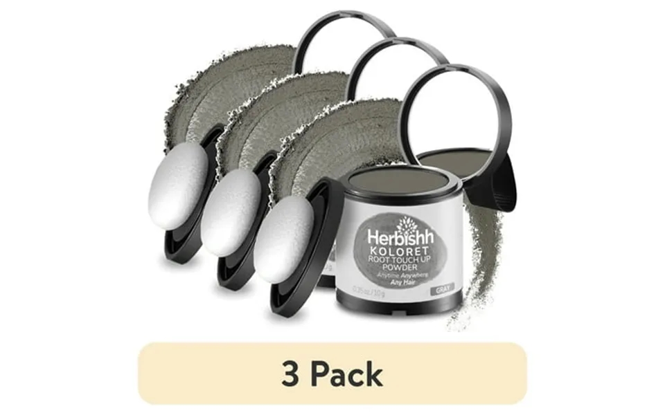 3 Pack Koloret Root Touch Up Powder Gray Powder For Women & Men Instant Root Cover Up For Gray Coverage Hairline Conceal