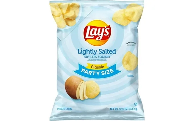 3 Pack Lay S Potato Chips Lightly Salted Party Size 12.5 Ounce Bag product image