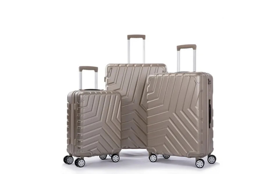 3 Piece Luggage Sets Expandable Abs Lightweight Hardshell Double Spinner Wheel 3 Piece Set Suitcase Travel Bag With Tsa