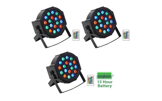 3 Rockville Battery Par 50 Rechargeable Led Dmx Dj Club Wash Up-lights Remote product image