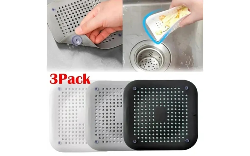 3-pack Shower Drain Cover Perforated Easy To Install And Clean Set For Bathroom Tub And Kitchen