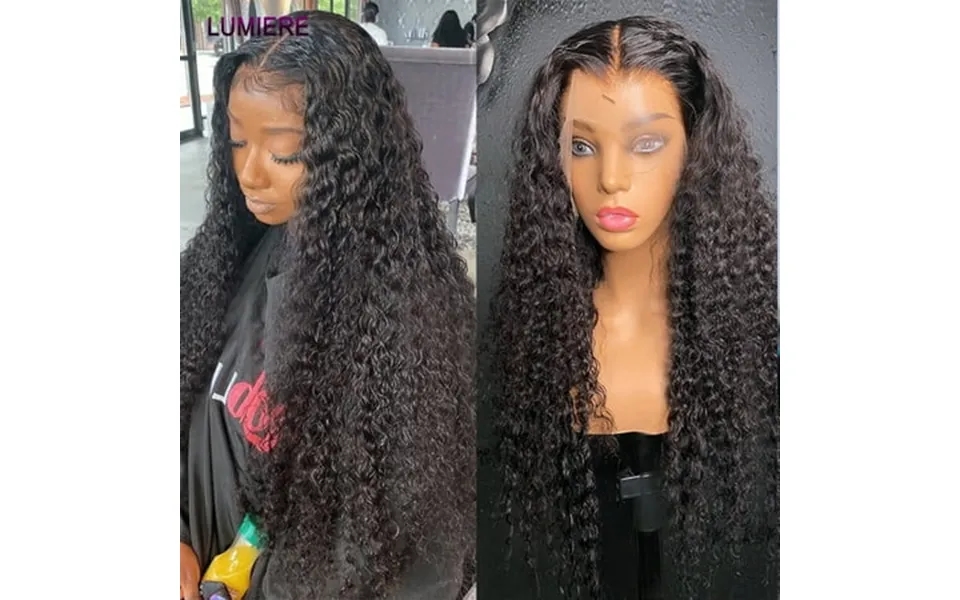 30 32 34 Inch Deep Wave Lace Front Human Hair Wigs For Women 13x4 Hd Transparent Deep Curly Lace Front Wig Human Hair Pr