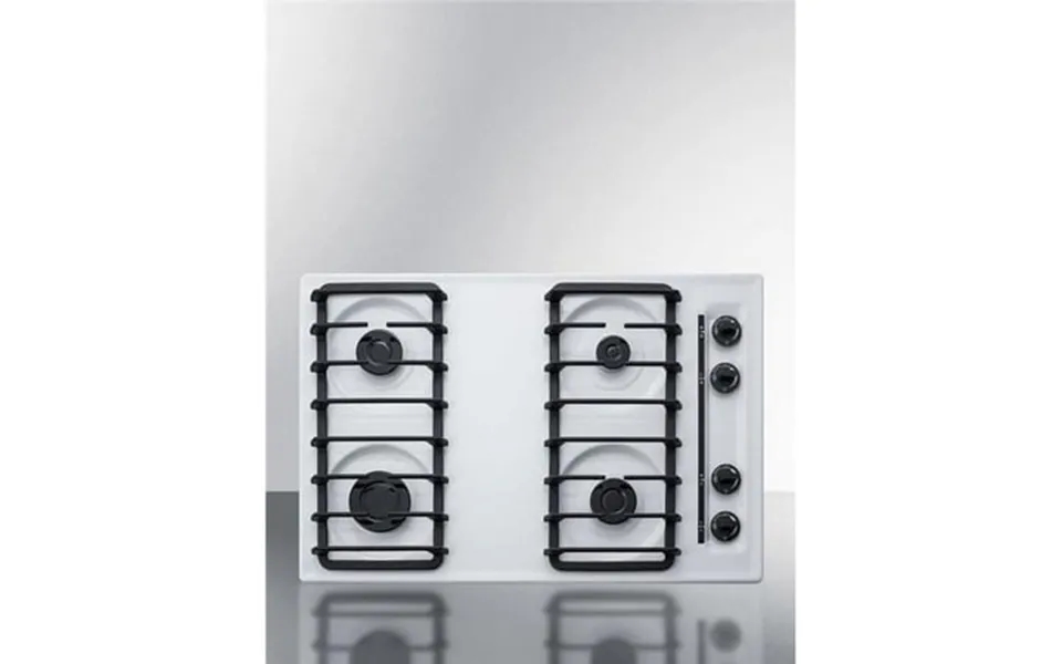 30 In. Wide 4-burner Gas Cooktop White