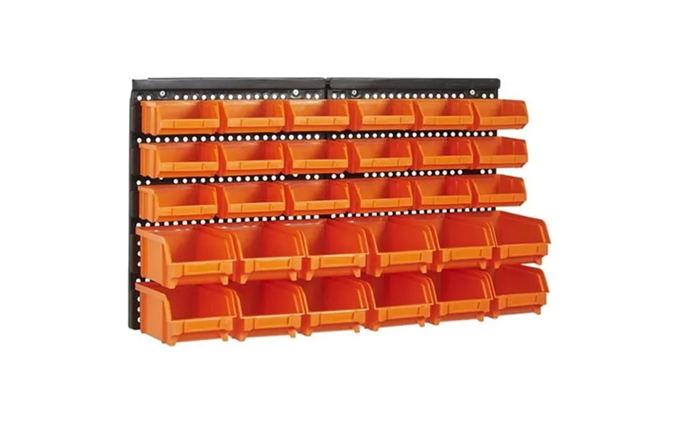 30 Pieces Storage Lockers With 2 Wall Panels Abs Material Garage Workshop Storage Shelf