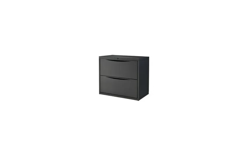 30 W Premium Lateral File Cabinet 2 Drawer Black