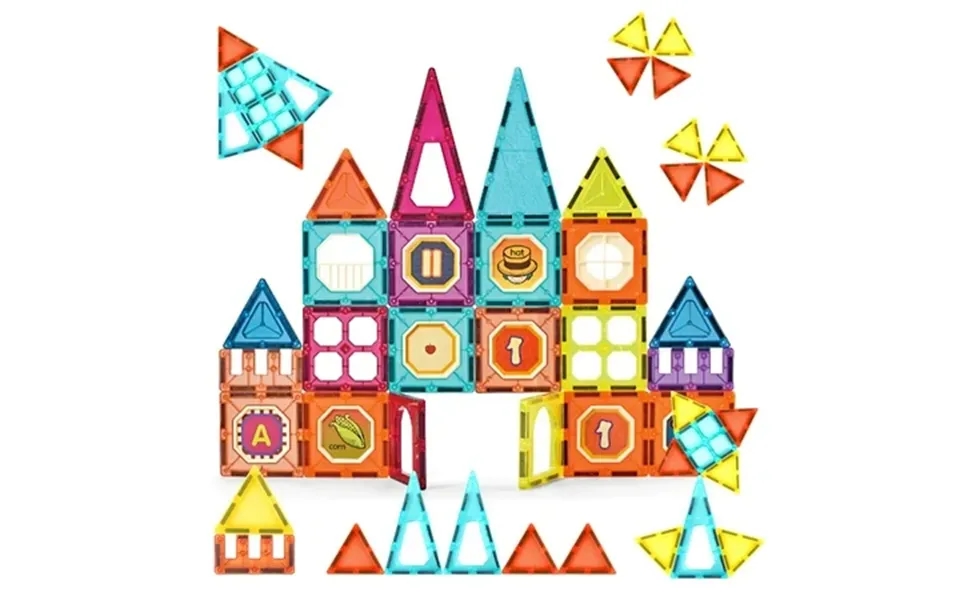 32-piece Magnetic Building Tiles Starter Set For Kids