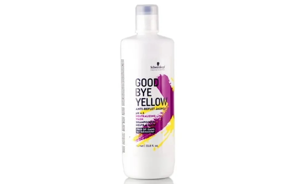 33.8 Oz Schwarzkopf Goodbye Yellow Neutralizing Wash Shampoo Hair - Pack Of 6 W Sleek Teasing Comb