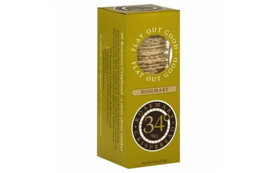 34 Degrees Crispbread Rosemary-4.5 Oz -pack Of 12