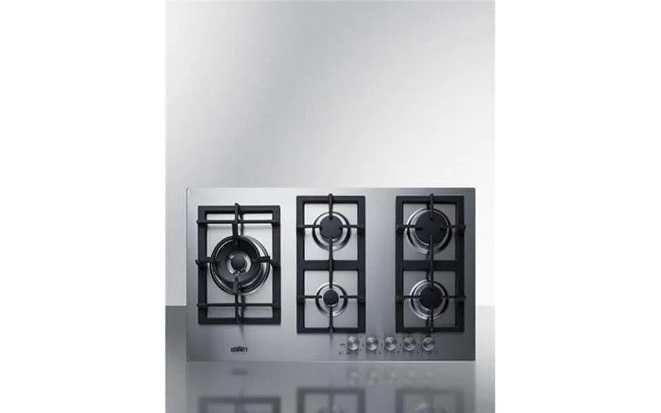 34 In. Stainless Steel Wide 5 Burner Gas Cooktop Stainless Steel