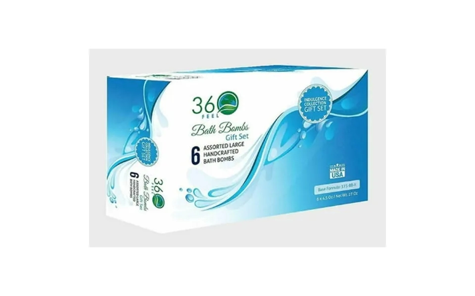 360feel Bath Bombs Gift Set With Essential Oils - Natural Aromatherapy Organic Ultra Lush