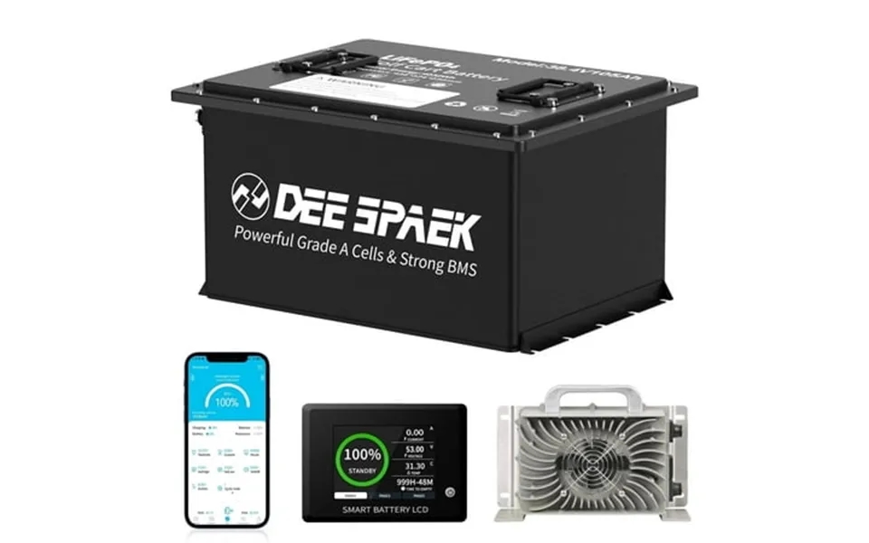 36v 105ah Golf Carts Lifepo4 Battery Bluetooth 200a Bms With Monitor Mobile App & 43