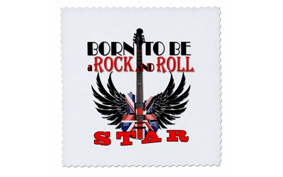 3drose Born To Be A Rock And Roll Star. - Quilt Square 14 By 14-inch