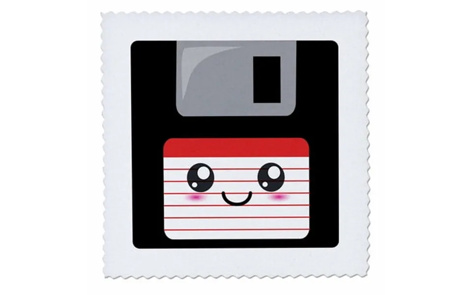 3drose Kawaii Cute Happy Floppy Disk - Geeky Retro Computer