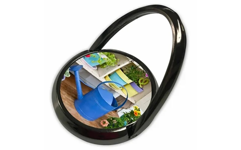 3drose Potting Bench With Potted Flowers And Watering Can Phone Ring