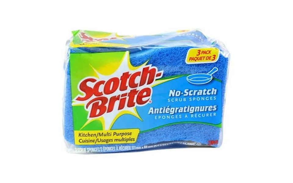 3m Scotch-brite No-scratch Multi-purpose Scrub Sponge Pack Of 18