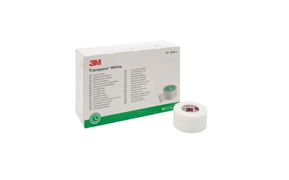 3m Transpore Medical Tape Water-resistant Plastic White Non-sterile 1 X 10 Yd 12 Rolls 10 Packs 120 Total