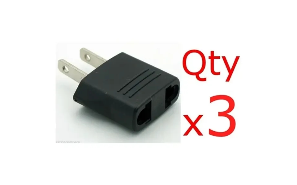 3pc Eu Europe To Us Usa Charger Plug Adapter European To American Converter