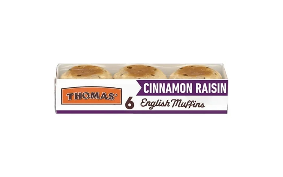 3x-thomas Cinnamon Raisin English Muffin 6 Count English Muffins 13 Oz Tray