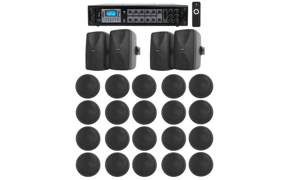 4 5.25 Black Wall 20 5 Ceiling Speakers Commercial Amp 4 Restaurant Office