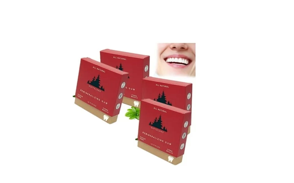 4 Box 72 Pcs Remineralizing Chewing Gum Organic Mastic Mint Miracle Remineralizing Chewing Gum Sugar-free Long Lasting C