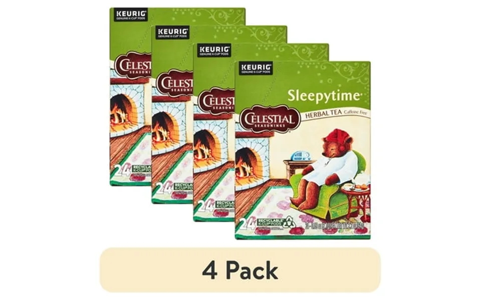 4 Pack Celestial Seasonings Sleepytime Herbal Tea K-cup Pods 24 Ct