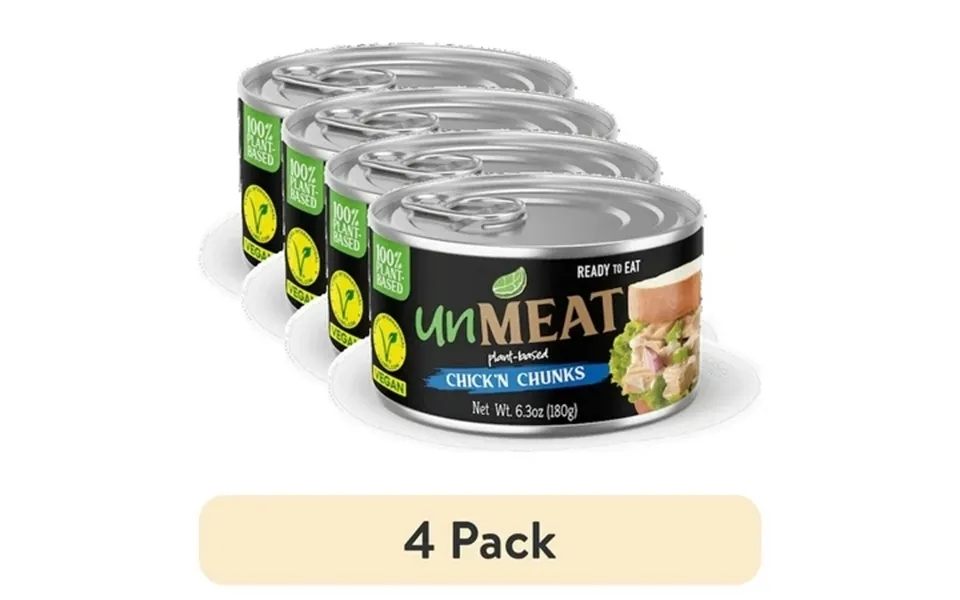 4 Pack Cpg Unmeat Chicken Breast-style Chunks 6.35oz Can