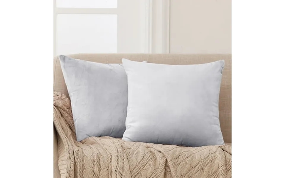 4 Pack Deconovo Pack Of 2 Decorative Pillow Covers Velvet Cushion Covers Square Plush Pillow Covers For Sofa 22 X 22 Lig