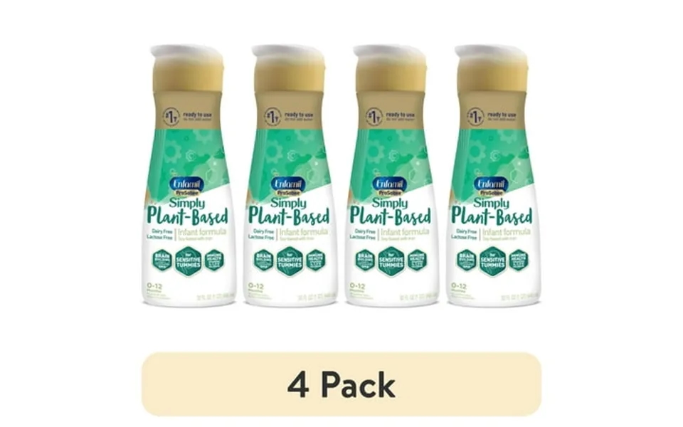 4 Pack Enfamil Prosobee Plant-based Liquid Baby Formula Dairy Free Lactose Free 32 Fl Oz Bottle