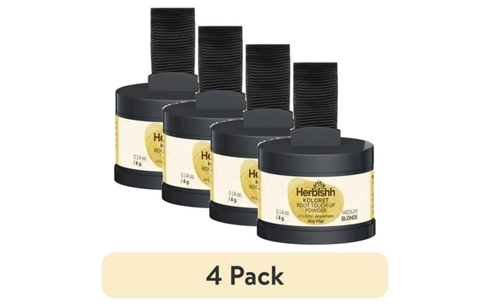 4 Pack Koloret Root Touch Up Powder Medium Blonde Powder For Women & Men Instant Root Cover Up For Gray Coverage Hairlin
