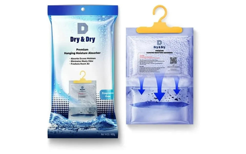 4 Pack Net 14 Oz Pack Dry & Dry Premium Hanging Moisture Absorber To Control Excess Moisture For Basements Bathrooms Lau