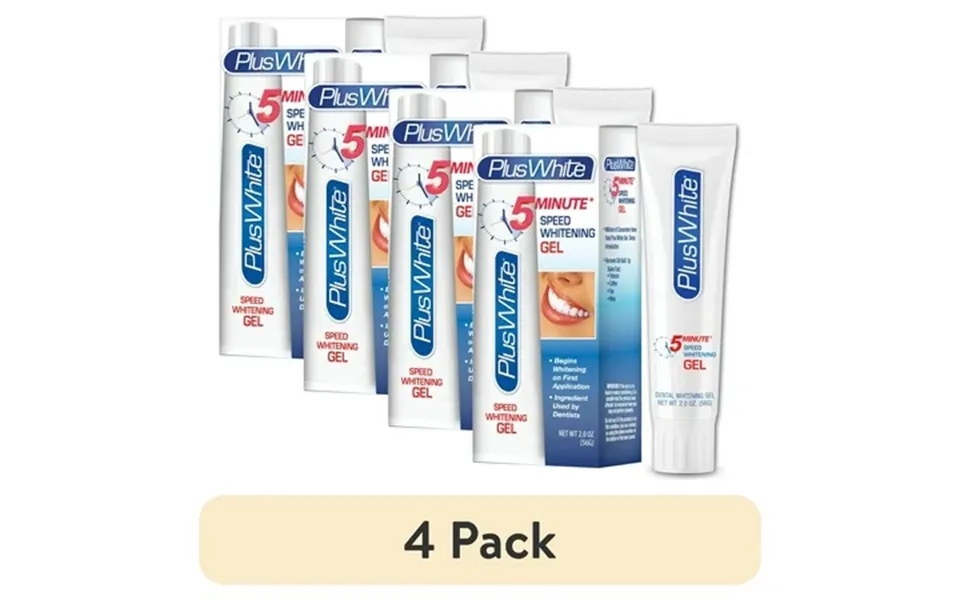 4 Pack Plus White 5 Minute Speed Whitening Gel 2 Oz 56 G