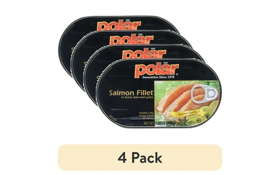 4 Pack Polar Skinless And Boneless Salmon Fillets In Brine 7