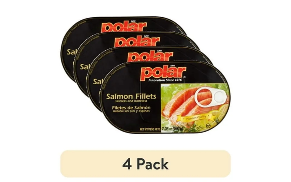 4 Pack Polar Skinless And Boneless Salmon Fillets In Brine 7