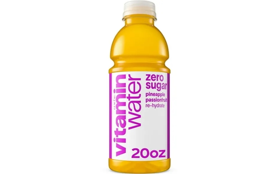4 Pack Vitaminwater Re-hydrate Zero Sugar Pineapple Passionfruit Flavored Water Beverage 20 Fl Oz Bottle